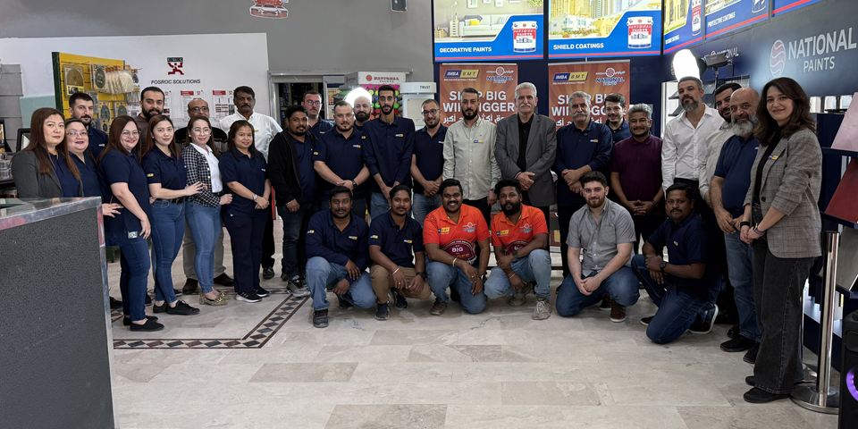 The IMBA team in the showroom