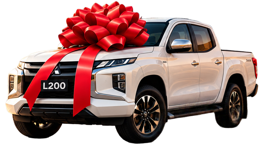 Mitsubishi L200 Double Cab 2026 with a red bow